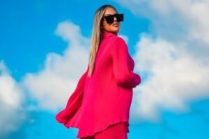 a woman wearing sunglasses